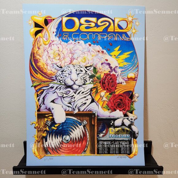 2025 AJ Masthay Dead & Company Sphere Residency Poster / Dead Forever Vegas